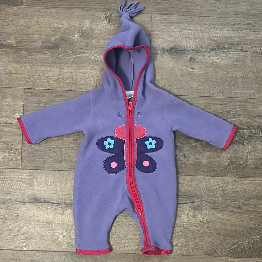 Hanna Andersson Lavender Butterfly Footie